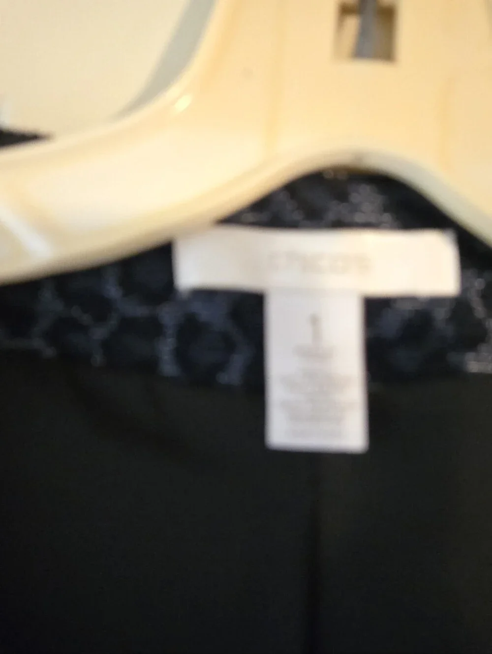 Chico's Dark Navy Jacquard Beaded Open-Front Jacket